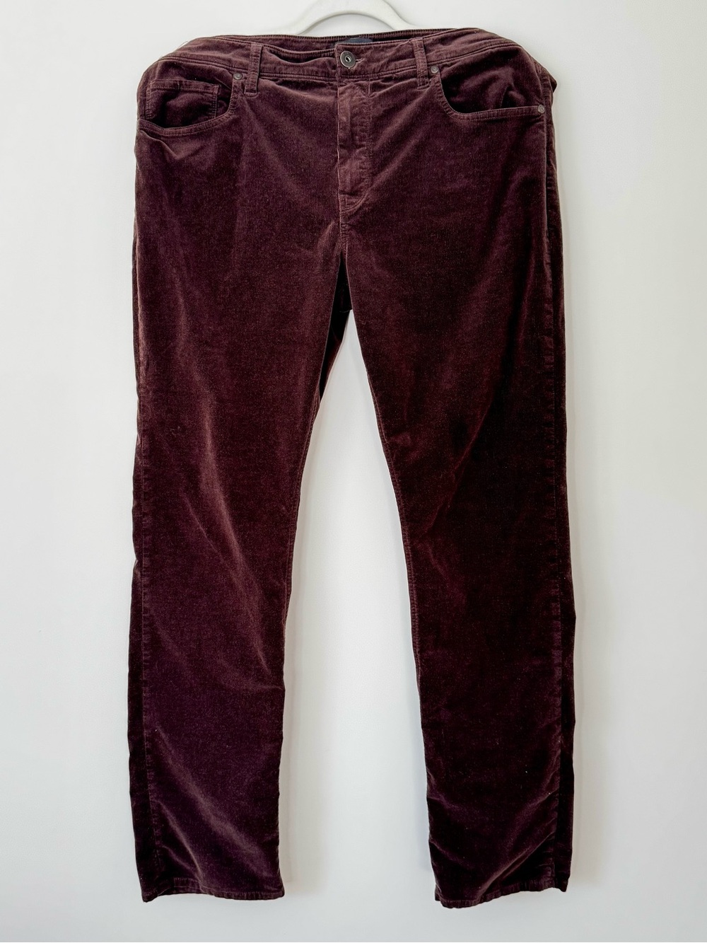 Paige Men’s Federal 34" Slim Straight Pant, Deep Woods (Brown) Corduroy – 36 - Picture 2 of 8